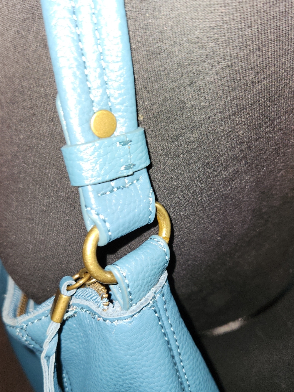 Blue Leather The SAK Shoulder Bag - Picture 6 of 14